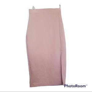 NASTY GAL Pink Pencil Slit Skirt - Size XXS, 00